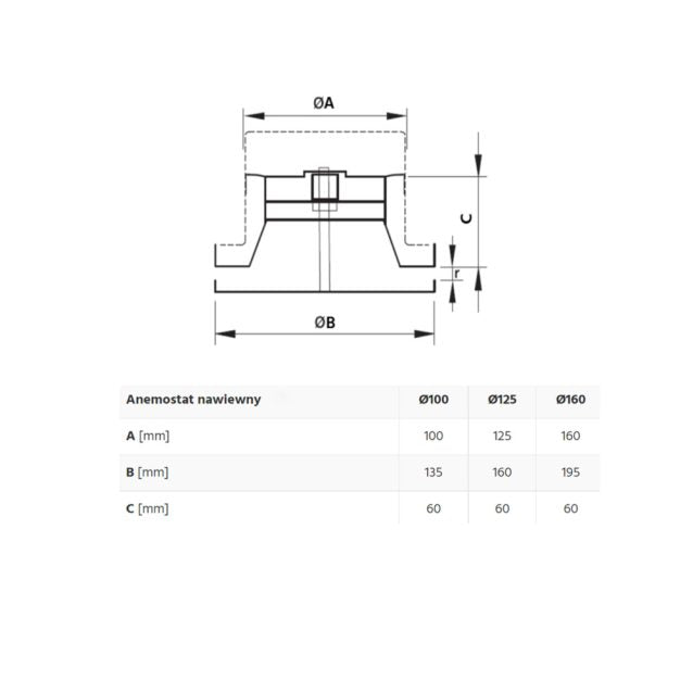 Szellőztetési acél légszelep fehér + szerelőkeret 125mm